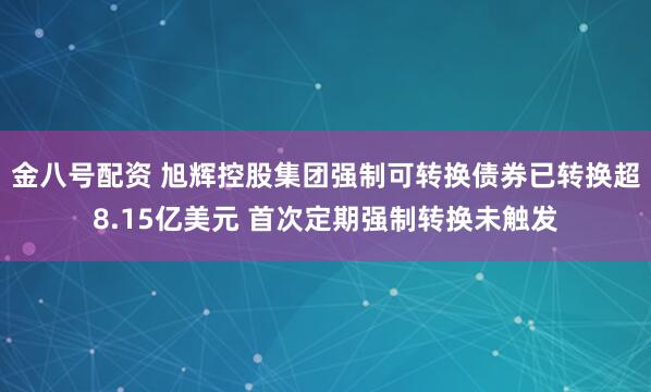 金八号配资 旭辉控股集团强制可转换债券已转换超8.15亿美元 首次定期强制转换未触发