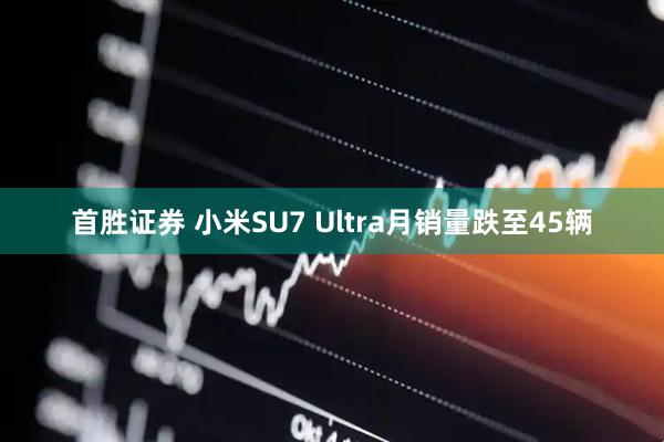 首胜证券 小米SU7 Ultra月销量跌至45辆