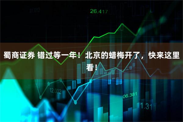 蜀商证券 错过等一年！北京的蜡梅开了，快来这里看！